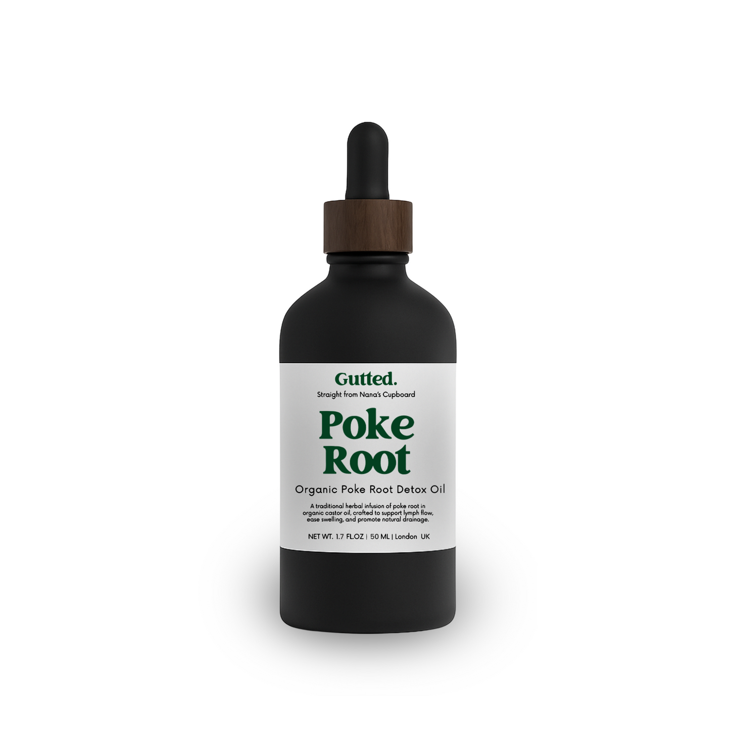 Organic Poke Root Oil – 20ml, 50ml & 100ml | Wild-Infused Oil for Lymphatic Detox Oil - Support Boils Cysts Fibroids Swollen Lymph Nodes Edema Swelling
