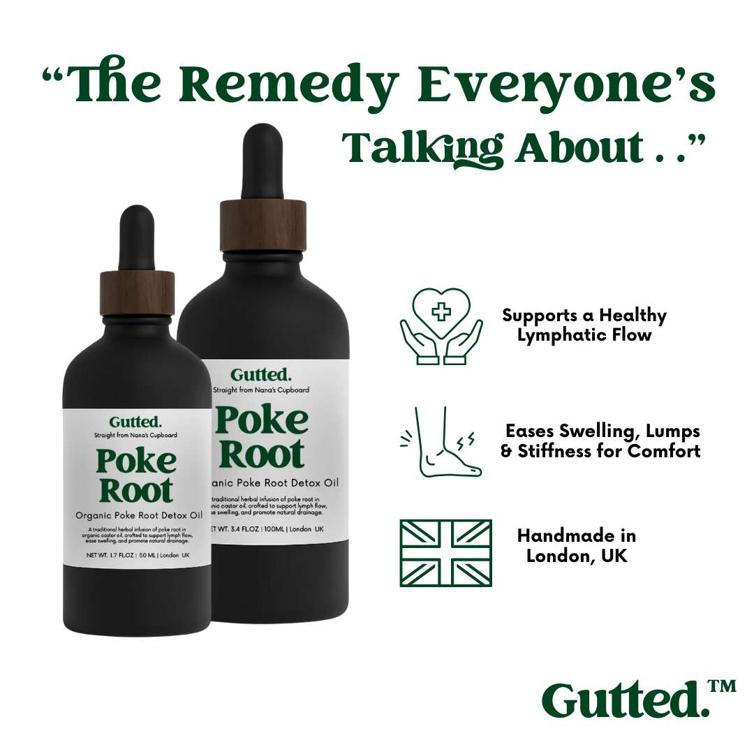 Organic Poke Root Oil – 100ml & 50ml | Wild-Infused Oil for Lymphatic Detox Support