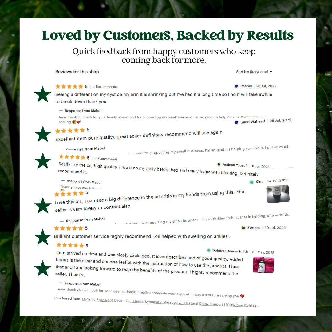 Organic Poke Root Oil – 100ml & 50ml | Wild-Infused Oil for Lymphatic Detox Support
