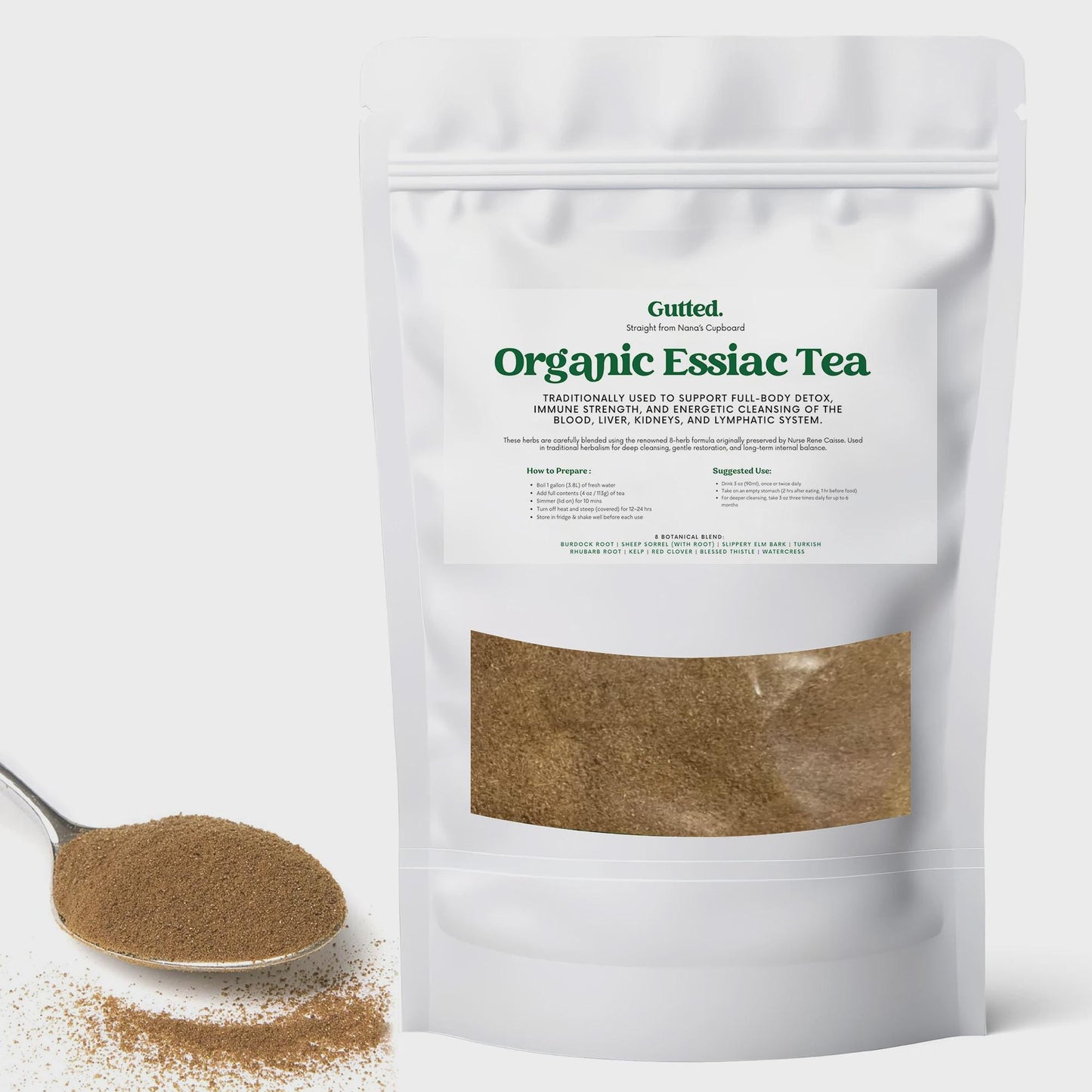 Genuine Essiac Tea – Authentic 8-Herb Detox | 4oz (112g) | Organic Herbal Blend | by Canadian Rene Caisse| 128-Day Cleanse Support | UK
