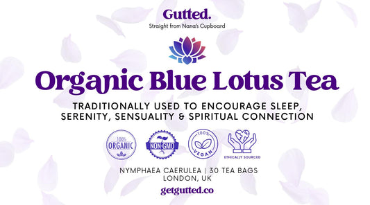 Organic Blue Lotus Tea Bags | 15 or 30 Bag Options | Pre-Ground Petals | Herbal Infusion | Caffeine-Free | Bedtime Relaxation Blend