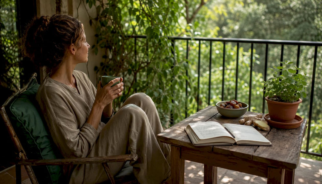 Woman enjoying herbal tea for inflammation relief