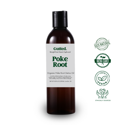 Organic Poke Root Castor Oil Refill – 250ml | Herbal Oil for Packs & Detox Rituals