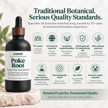 Organic Poke Root Oil –   20ml, 50ml & 100ml   | Wild-Infused Oil for Lymphatic Detox Oil -