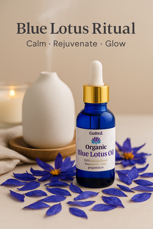 Gutted  Blue Egyptian Lotus Oil 100% Pure Undiluted Essential Oil 30ml/5oz for Skin Care- aromatherapy Therapeutic Natural Fragrance