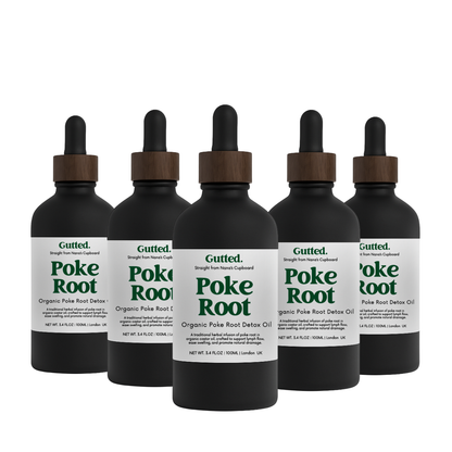 Organic Poke Root Oil – 5 x 100ml Bottles | Wild-Infused Oil for Lymphatic Support